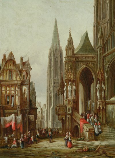 Kerkelijke Processie Betreedt een Kathedraal door Henry Thomas Schafer