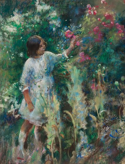 In de tuin, ca. 1900 door Henry Tonks