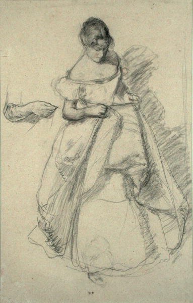 Studie van een meisje door Henry Tonks