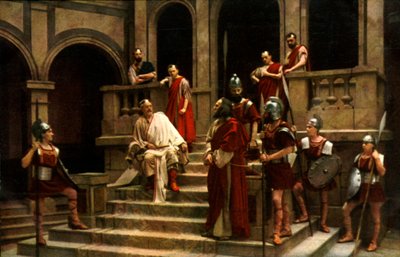 Jezus voor Pilatus, 1922 door Henry Traut