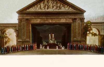 Verering van het Kruis, met koor, 1922 door Henry Traut
