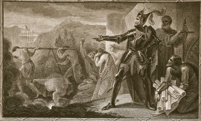 Edward I verwijdert de steen van Scone, gegraveerd door Neagle, illustratie uit David Hume
