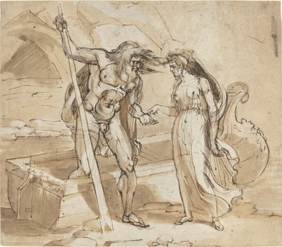 Psyche Geeft Haar Munt aan Charon door Henry Tresham