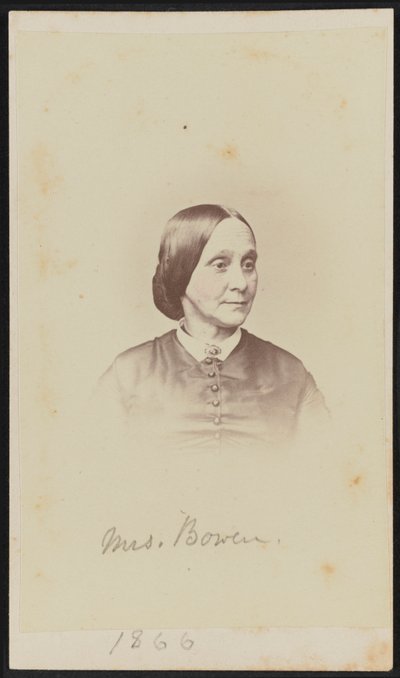 Carte-de-visite portret van mevrouw Bowen door Henry Ulke