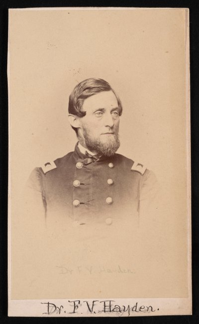 Portret van Ferdinand Vandeveer Hayden door Henry Ulke
