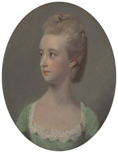 Portret van een jonge vrouw, mogelijk Miss Nettlethorpe door Henry Walton