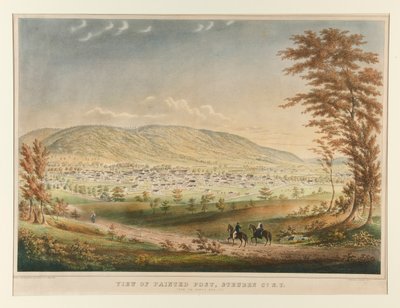 Uitzicht op Painted Post, Steuben Co. NY Vanaf de Noordzijde door Henry Walton