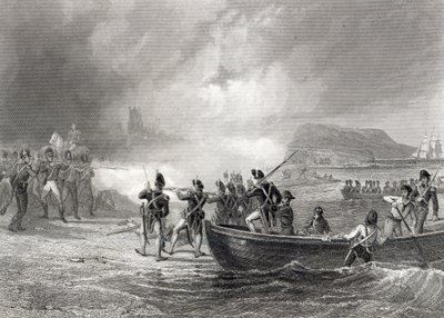Poging van de Franse vloot om te landen bij Bantry Bay, Cork in 1796 door Henry Warren