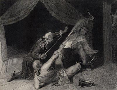 De Gevangenneming van Lord Edward Fitzgerald voor Hoogverraad, gegraveerd door J. Rogers door Henry Warren
