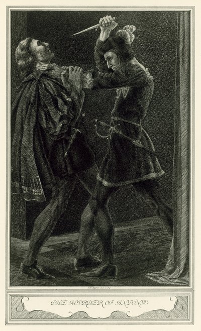 De Hertogin van Malfi door John Webster: De moord op Antonio door Henry Weston Keen