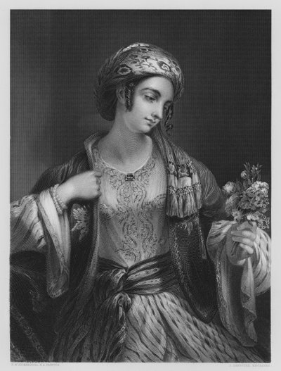 Een Syrisch Meisje, uit het schilderij in de Vernon Gallery door Henry William (after) Pickersgill