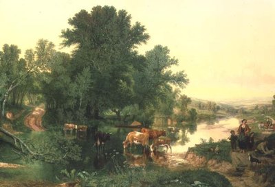 Landschap door Henry William Banks Davis