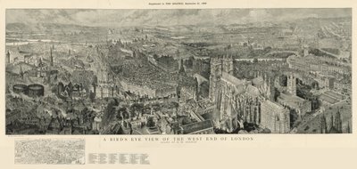 Een vogelvlucht van het westelijke einde van Londen door Henry William Brewer