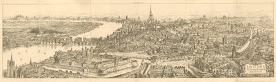 Een uitzicht op Londen in de tijd van Koning Hendrik VIII door Henry William Brewer