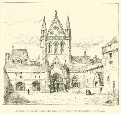 Kerk van Notre Dame des Champs, tijd van St. Ignatius door Henry William Brewer