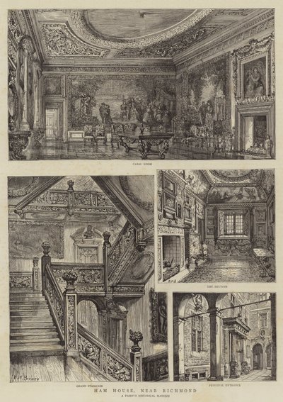 Ham House, nabij Richmond door Henry William Brewer
