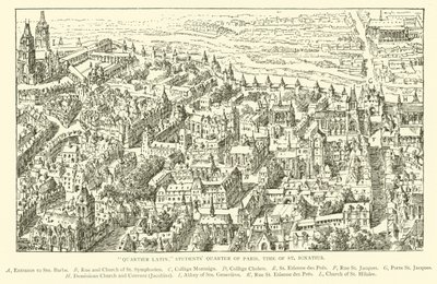 "Quartier Latin," Studentenwijk van Parijs, tijd van St Ignatius door Henry William Brewer