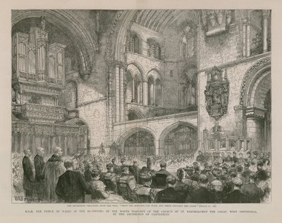 St. Bartholomeus de Grote (gravure) door Henry William Brewer