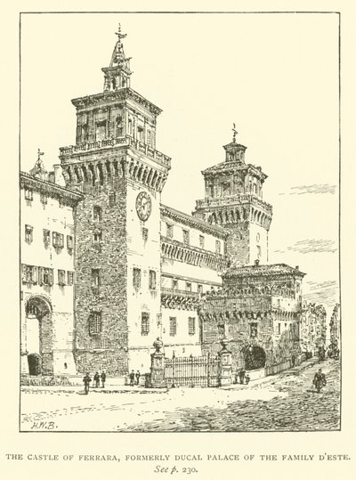 Het Kasteel van Ferrara, voormalig Hertogelijk Paleis van de Familie D