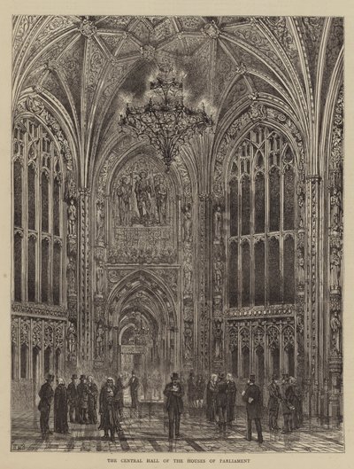 De centrale hal van het Parlement door Henry William Brewer