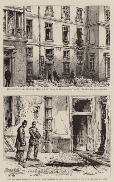 De Dynamietexplosie in Parijs door Henry William Brewer
