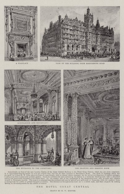 Het Hotel Great Central door Henry William Brewer
