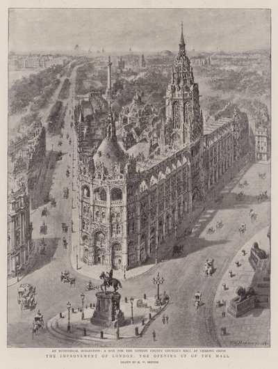 De Verbetering van Londen, de Opening van de Mall door Henry William Brewer