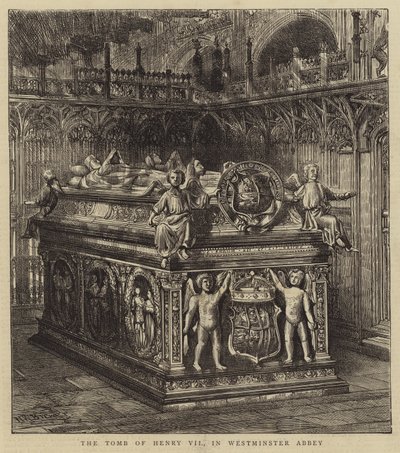 Het graf van Hendrik VII, in Westminster Abbey door Henry William Brewer