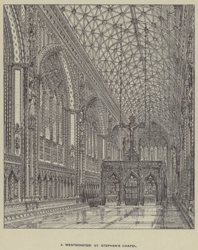 Westminster, St Stephens Kapel door Henry William Brewer