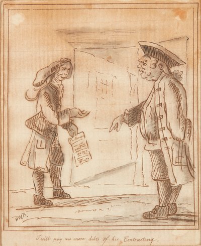 Ik Zal Geen Schulden Meer Betalen van Haar Contract door Henry William Bunbury