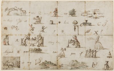 Pictogram brief door Henry William Bunbury