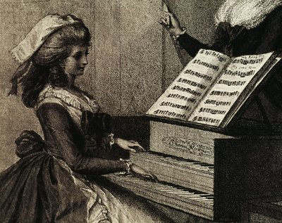 De Muziekles door Henry William Bunbury