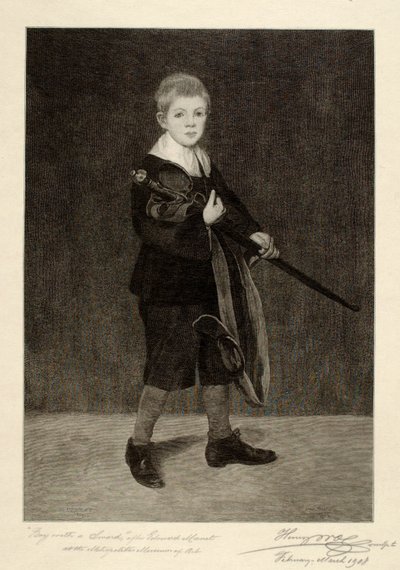 Jongen met zwaard door Henry Wolf
