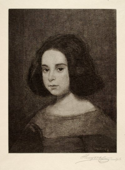Portret van een jong meisje door Henry Wolf