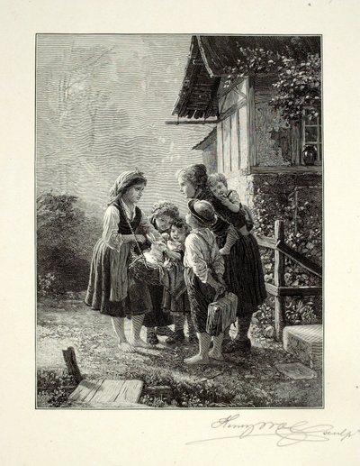De kleine konijnenverkoper door Henry Wolf