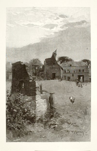 De ruïnes van Hougomont door Henry Wolf