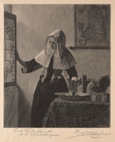 Jonge vrouw bij een raam, 1907 door Henry Wolf