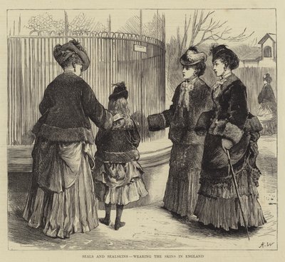 Zeehonden en zeehondenhuiden, het dragen van de huiden in Engeland door Henry Woods