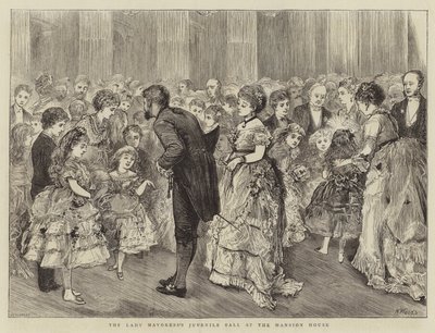Het Kinderbal van de Burgemeestersvrouw in het Mansion House door Henry Woods
