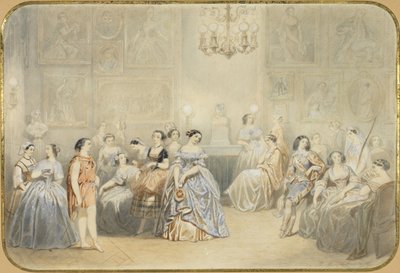 Élisa Rachel in de foyer van de Comédie Française door Henry de Montault