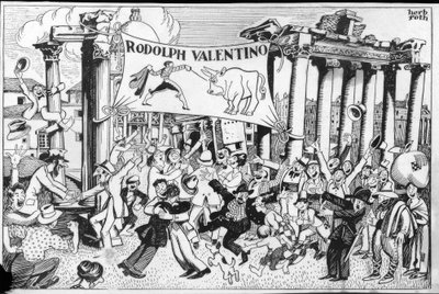 Aankomst van Rudolph Valentino door Herb Roth