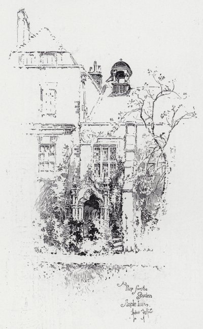 Een Glimp vanuit de Tuin, Staple Inn door Herbert (after) Railton
