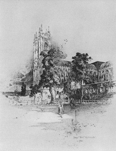 Deans Yard, Westminster, Londen, in 1730 door Herbert (after) Railton