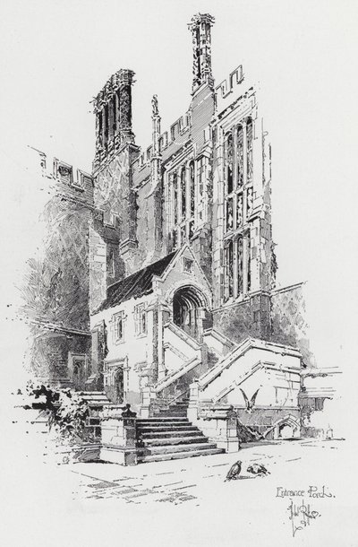 Ingangsportiek door Herbert (after) Railton
