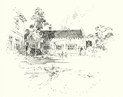 Grammatica School, Lichfield, waar Dr. Johnson naar school ging door Herbert (after) Railton