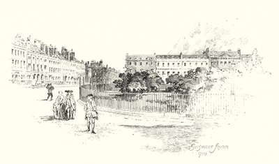 Grosvenor Square, Londen door Herbert (after) Railton