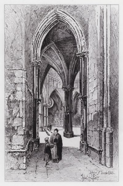 Interieur van Temple Church door Herbert (after) Railton