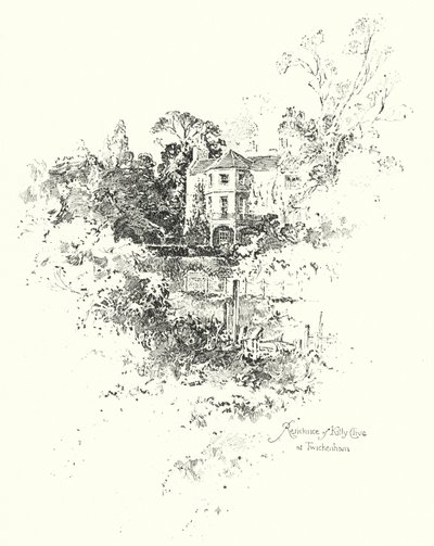 Woning van Kitty Clive, Twickenham, Londen door Herbert (after) Railton