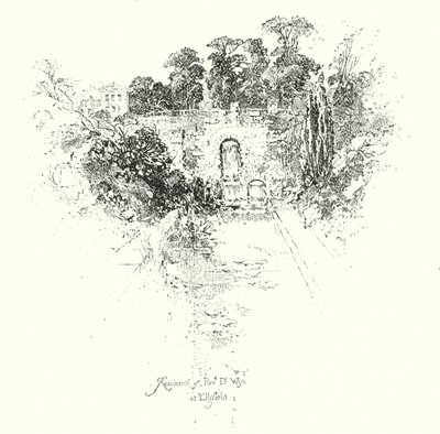 Woonplaats van dominee Dr. Wise, in Ellsfield door Herbert (after) Railton