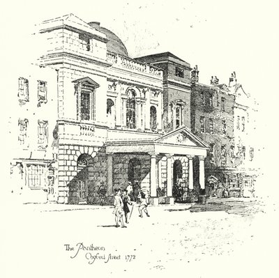 Het Pantheon, Oxford Street, Londen door Herbert (after) Railton